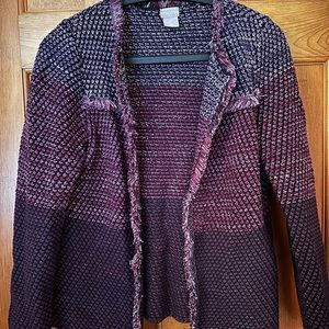 Chico’s Holiday Glitter Tweed Jacket Size OP